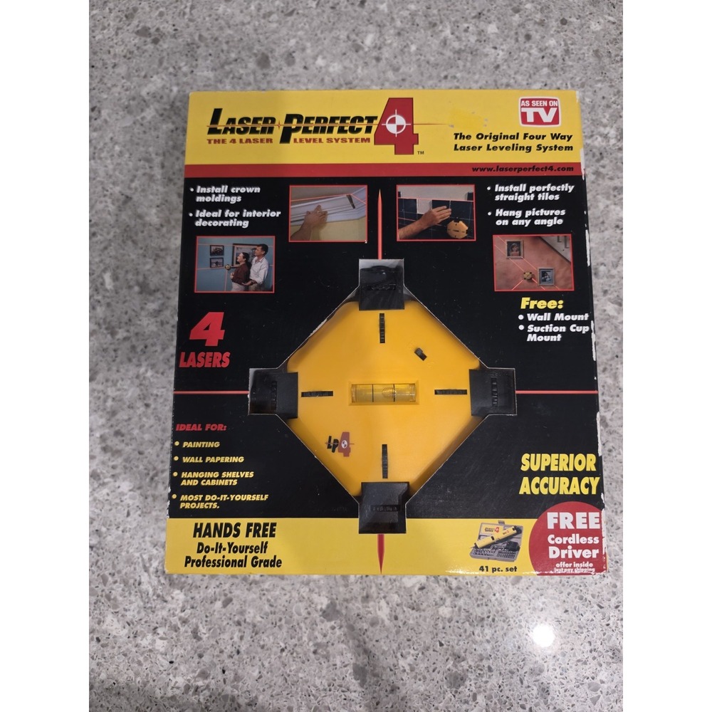 Laser Perfect 4 The 4 Way Laser Level NEW IN BOX Leveling System As Seen On Tv
